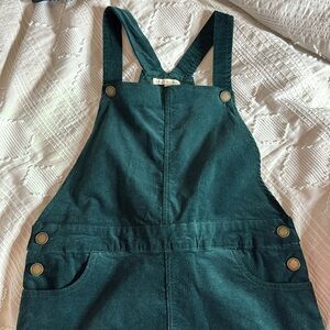 Copper key overall velvet dress